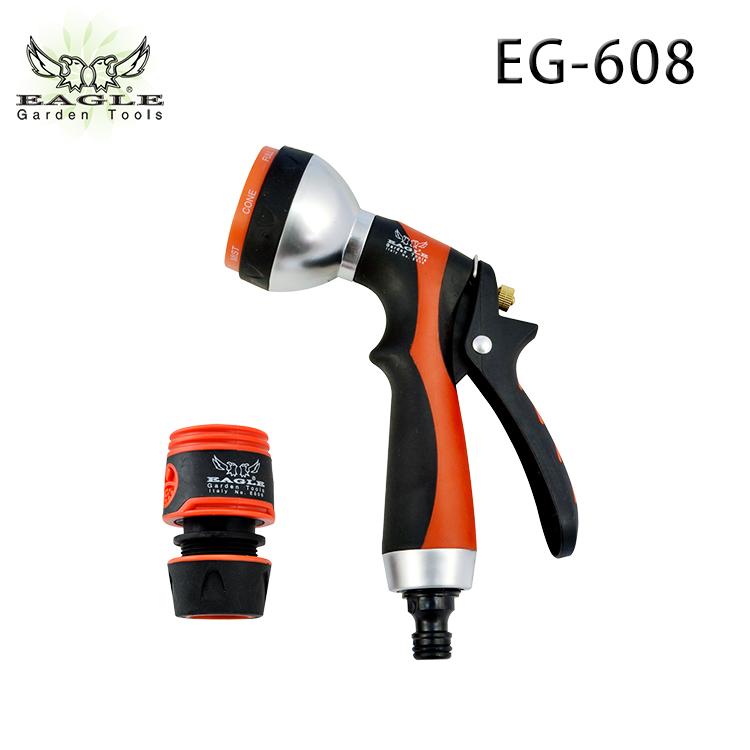 Garden watering spray gun Household cleaning car wash water gun Portable water truck standard water gun TRP soft glue water gun EG-608